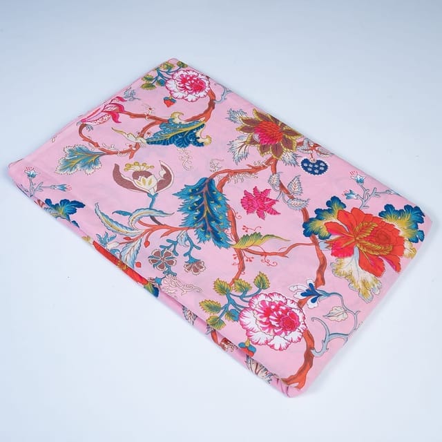 Pink Colour Cotton Print