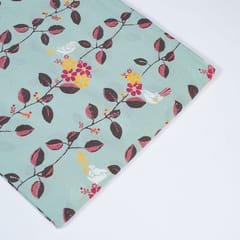 Sage Green Colour Cotton Print
