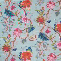 Sage Green Colour Cotton Print