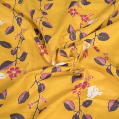 Mustard Colour Cotton Print
