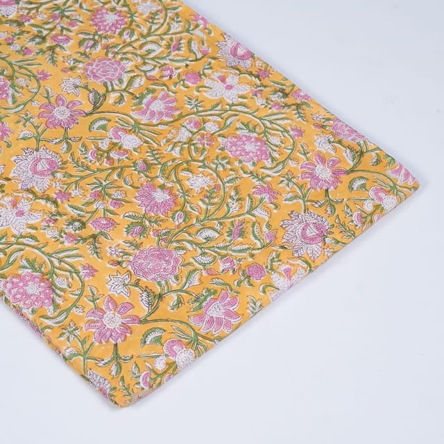 Yellow Colour Cotton Print