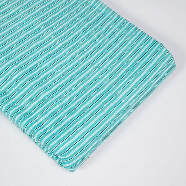 Firozi Colour Cotton Cambric Print