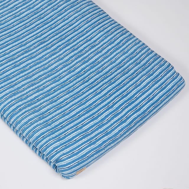 Blue Colour Cotton Cambric Print