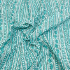 Firozi Colour Cotton Cambric Print