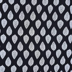 Black and White Cotton Printed Fabric