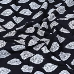 Black and White Cotton Printed Fabric