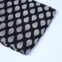 Black and White Cotton Printed Fabric
