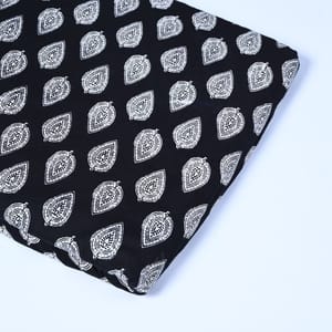 Black and White Cotton Printed Fabric
