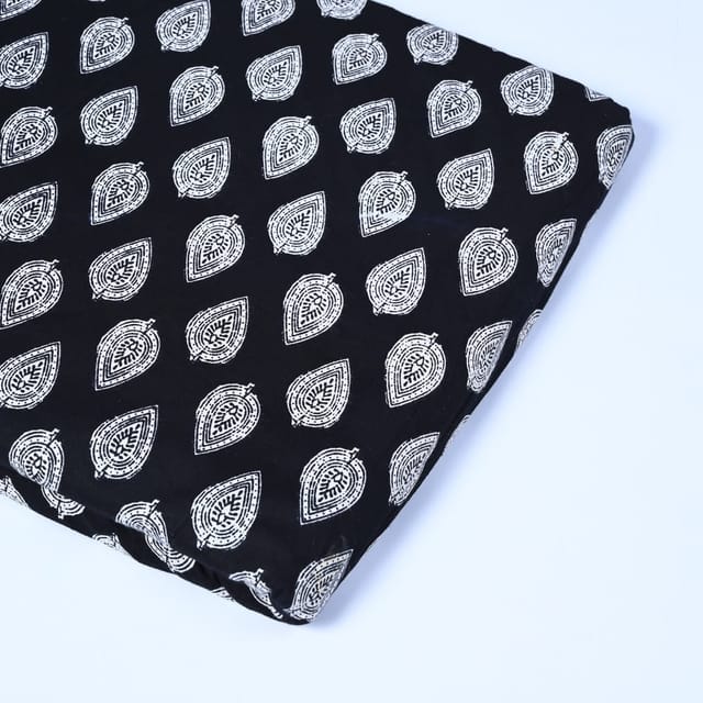 Black and White Cotton Printed Fabric