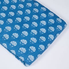 Blue Colour Cotton Cambric Print