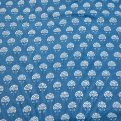 Blue Colour Cotton Cambric Print