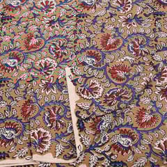 Mustard Colour traditional Bagru Printed Fabric
