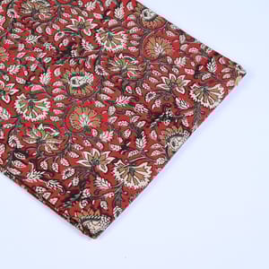 Maroon Colour traditional Bagru Printed Fabric