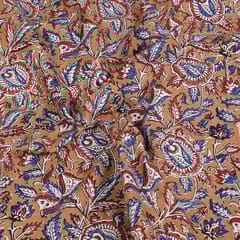 Mustard Colour traditional Bagru Printed Fabric