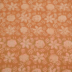 Yellow Colour Daboo floral Printed Fabric