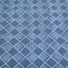 Grey Colour Daboo goemetric Printed Fabric