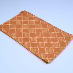 Yellow Colour Daboo goemetric Printed Fabric