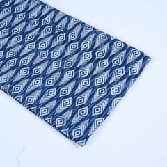 Indigo Blue Colour Daboo Printed Fabric
