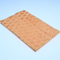 Yellow Colour Daboo goemetric Printed Fabric