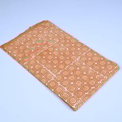 Yellow Colour Daboo goemetric Printed Fabric