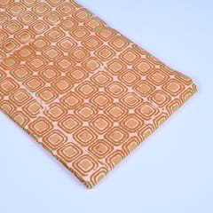 Yellow Colour Daboo goemetric Printed Fabric