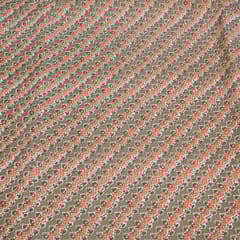 Khaki Colour Cotton Printed Fabric