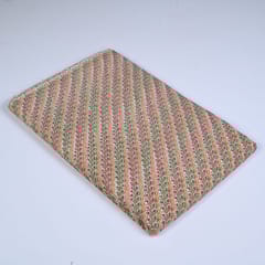 Khaki Colour Cotton Printed Fabric