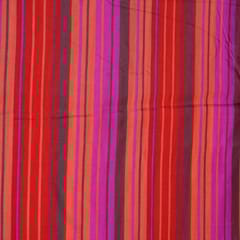 MultiColour Stripes Printed Japan Cotton Silk Fabric