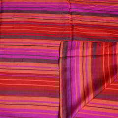 MultiColour Stripes Printed Japan Cotton Silk Fabric