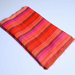 MultiColour Stripes Printed Japan Cotton Silk Fabric