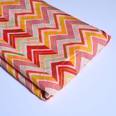 Geometric Zig Zag pattern Japan Cotton Silk Fabric