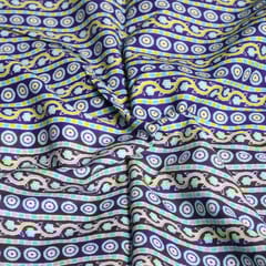 Purple Colour Stripes Pattern Cotton Printed Fabric