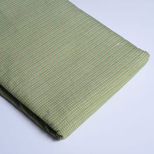 Green Colour Stripes Cotton Printed Fabric