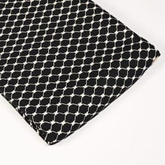 Black and white Cotton Printed Fabric