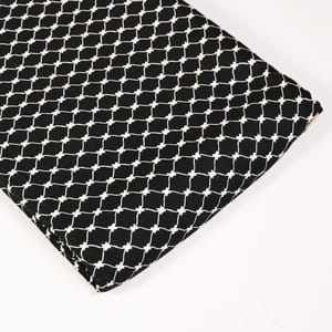 Black and white Cotton Printed Fabric
