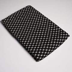 Black and white Cotton Printed Fabric