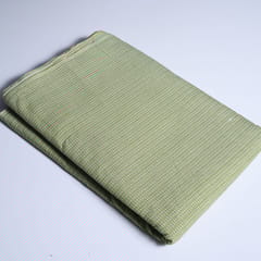 Green Colour Stripes Cotton Printed Fabric