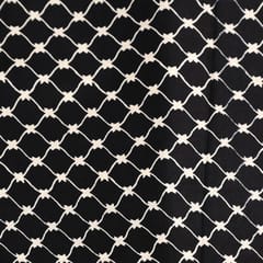 Black and white Cotton Printed Fabric