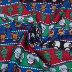 Multi Colour Christmas Cotton Print