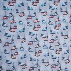 Multi Colour Bumper Car Cotton Print
