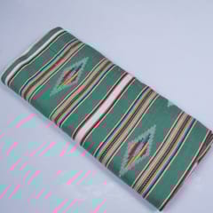Green Geometric Cotton Jacquard