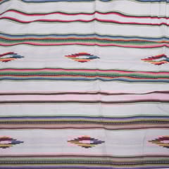 Cream Geometric Cotton Jacquard