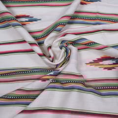 Cream Geometric Cotton Jacquard