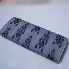 White base black circle yellow dot cotton double ikat fabric