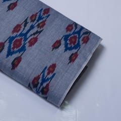 White base black circle yellow dot cotton double ikat fabric