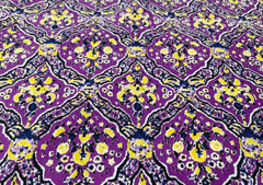 Printed Cotton Voil Purple Abstract