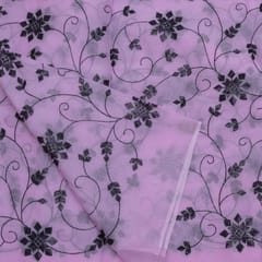 Light Pink Colour Satin Organza Embroidery