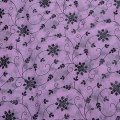 Light Pink Colour Satin Organza Embroidery