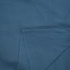 Greyish Blue Colour Pleated Dobby Georgette