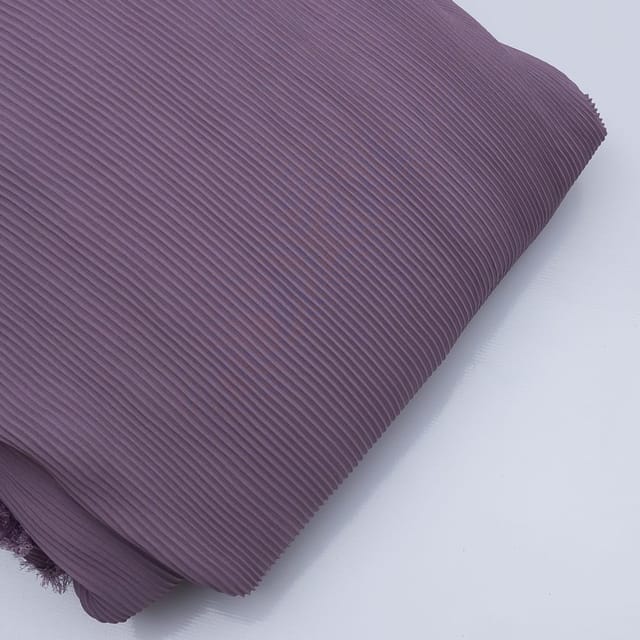 Mauve Colour Pleated Georgette